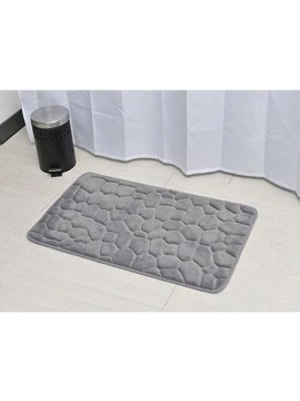 7718N183 TENDANCE TEPIH ZA KUPATILO PEBBLE  50X80 CM MEMORIJSKA PENA MIKROFIBER SIVA
