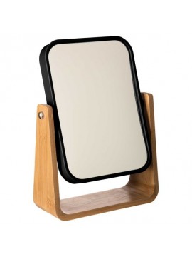 140751N FIVE OGLEDALO NATUREO 22x16x6 CM BAMBUS/STAKLO/POLISTIREN CRNA