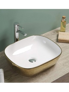 Lavabo COPEN nadgradni 505x405x140 zlatno beli  C-15-201