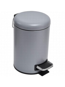 6543180 TENDANCE KANTA ZA SMECE 3L NA PAPUCICU SOFT CLOSE 17X23X25,5CM METAL MAT SIVA