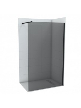 Walk-in CONCEPT MONTE DARK 1400x2000 crni mat ram 8mm grey staklo C-02-SB140G