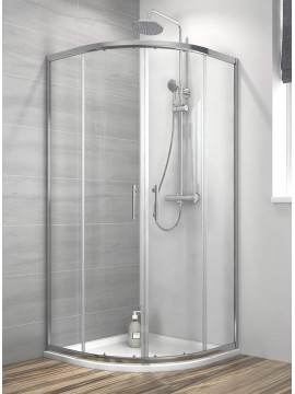 Paravan 6012 providno staklo 6mm R80x195 silver kompenz.profil KBJ109280ST