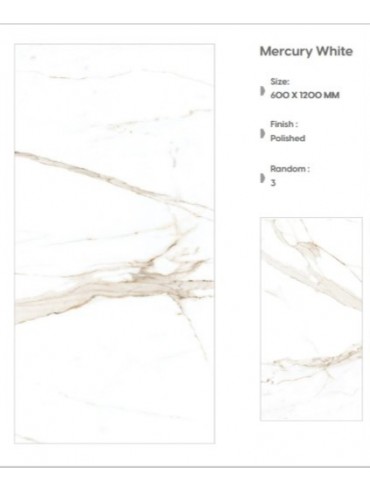 MERCURY WHITE GLOSSY 1.kl 60X120 1.44m2 MERCURY WHITE GLOSSY 1.kl 60X120 1.44m2