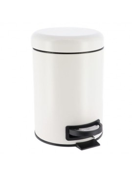 6543100 TENDANCE KANTA ZA SMECE 3L NA PAPUCICU SOFT CLOSE 17X23X25,5CM METAL BELA