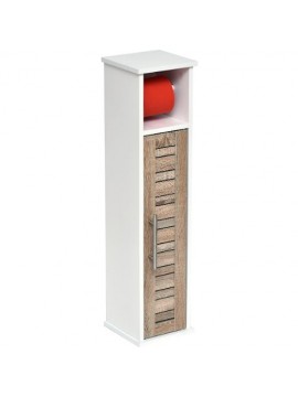 9912306 TENDANCE DRZAC TOALET PAPIRA SA OSTAVOM STOCHKLOM 18X18X75 CM MDF BAMBUS BELA