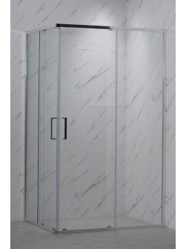 Paravan 8012S providno staklo 80x120x195 silver kompenz.profil KBS8012S