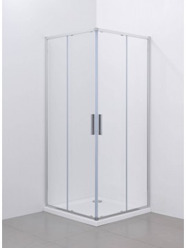 Paravan 5006 providno staklo 6mm 80x80x195 silver kompenz.profil KBS500680
